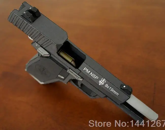 NSP Pistol Fine Structure Model Scale 1: 1 DIY Handmade Paper Model Gun Toy Casual Puzzle Decoration