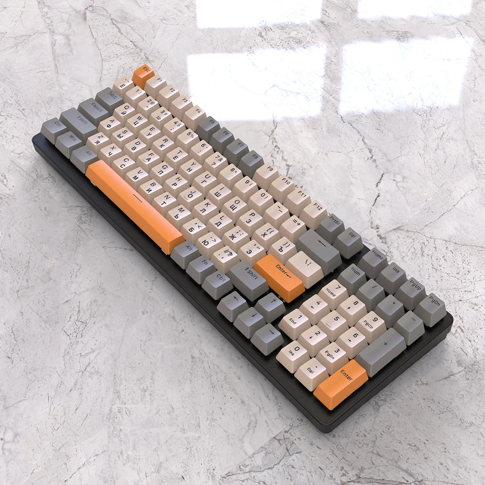 

Игровая клавиатура K3 с красными/синими переключателями, 100 клавиш, проводная, с LED-подсветкой, USB-зарядка, для игр, ноутбуков, ПК, русская раскладка