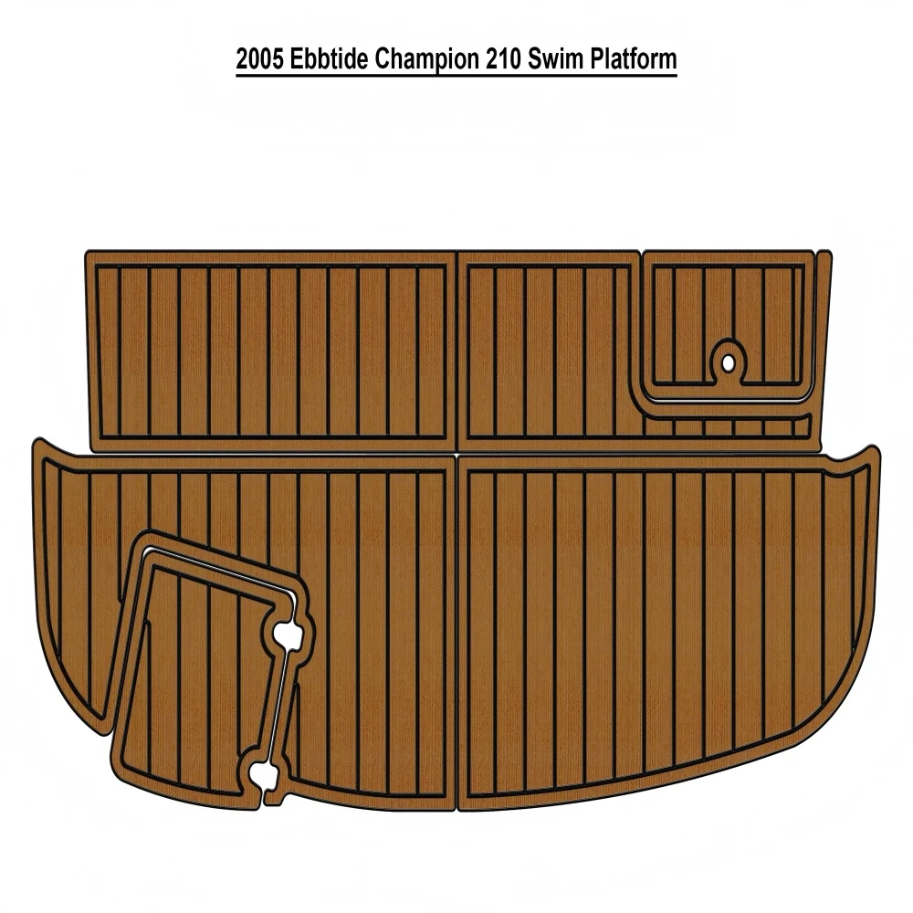 

2005 Ebbtide Champion 210 Swim Platform Pad Boat EVA Foam Faux Teak Deck Floor Mat SeaDek Style Self Adhesive