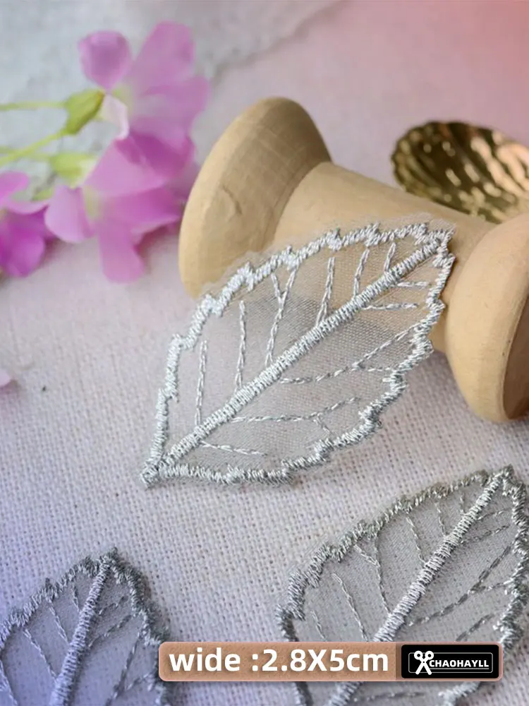 10 Pcs/lot Embroidery Leaf Lace Patches Sew on For Clothing Leaves Applique Parches Para for Bags Backpack Jeans Sewing Supplies