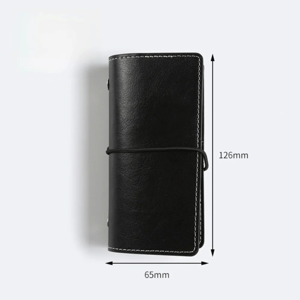 New PU Leather Refillable Pocket Notebook Portable Strap Closure Metal Ring Binder Refillable Notebook Soft Cover Journaling