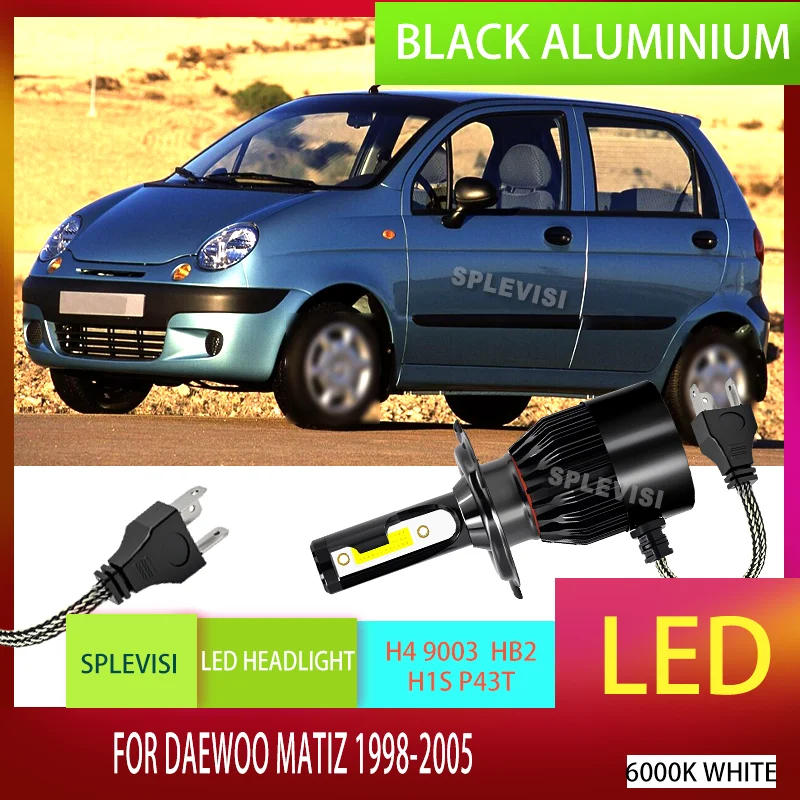 

H4 6000K High Brightness LED Bulbs 360 Degree Illumination For Daewoo Matiz 1998-2005 1999 2000 2001 2002 2003 2004 2005