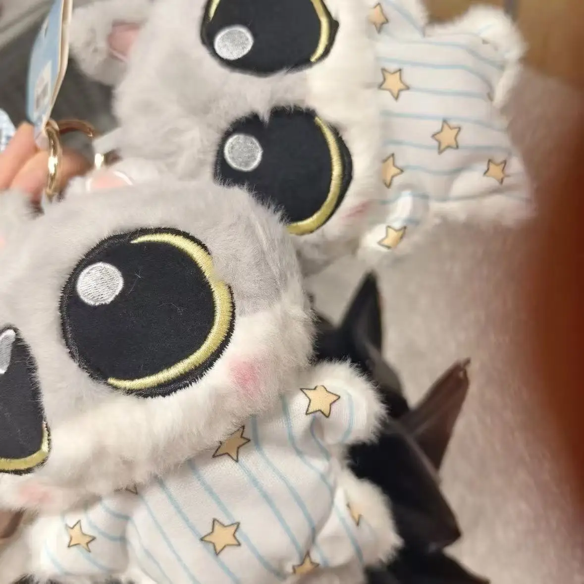10cm Cute Plush Toy Doll Small Pendant Cuddly Pillow Cushion Ins Black Cat Plush Toy Pendent Key Chain Doll Girl Brithday Gifts
