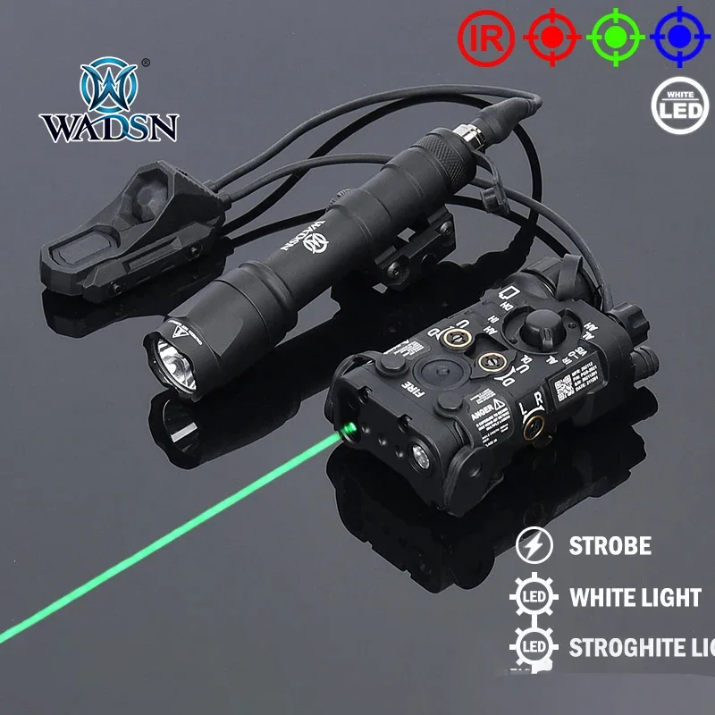 

Tactical Metal NGAL WADSN M300A M600C Flashlight With AXON Dual Swtich Fit 20mm Rail Airsoft Weapon Hunting LED Light Laser