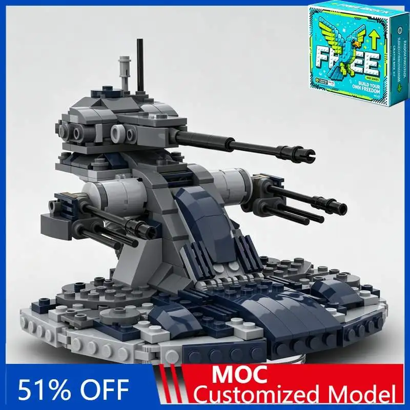 381PCS Galaxy Assault Tank Model MOC Puzzle Sci Fi Combat Vehicle Battle Scene DIY Assembly Building Blocks Festival Gift Box