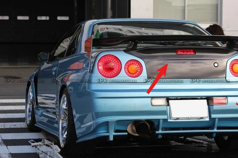 

Suitable For Nissan R34 SKYLINE Carbon Fiber Modification DL Type Trunk Lid, Rear Luggage Trunk