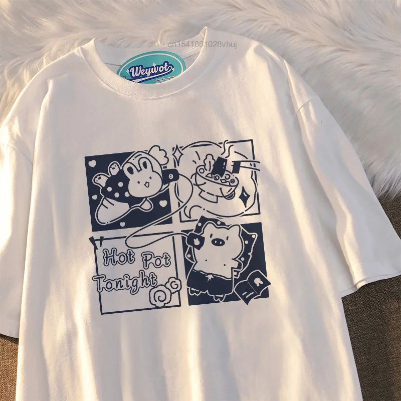 Sanrio Cinnamoroll Short Sleeve Clothes Y 2k Kawaii Korean Fashion Graphic T-shirt Women Summer Tops Female Cute Streetwear Y2k