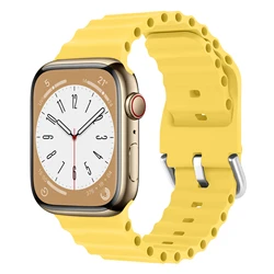 Ocean Band for Apple Watch Band 45mm 44mm 40mm 41mm 49mm 42mm 38mm 45 mm Silicone bracelet iWatch series 9 7 6 se 8 ultra Strap