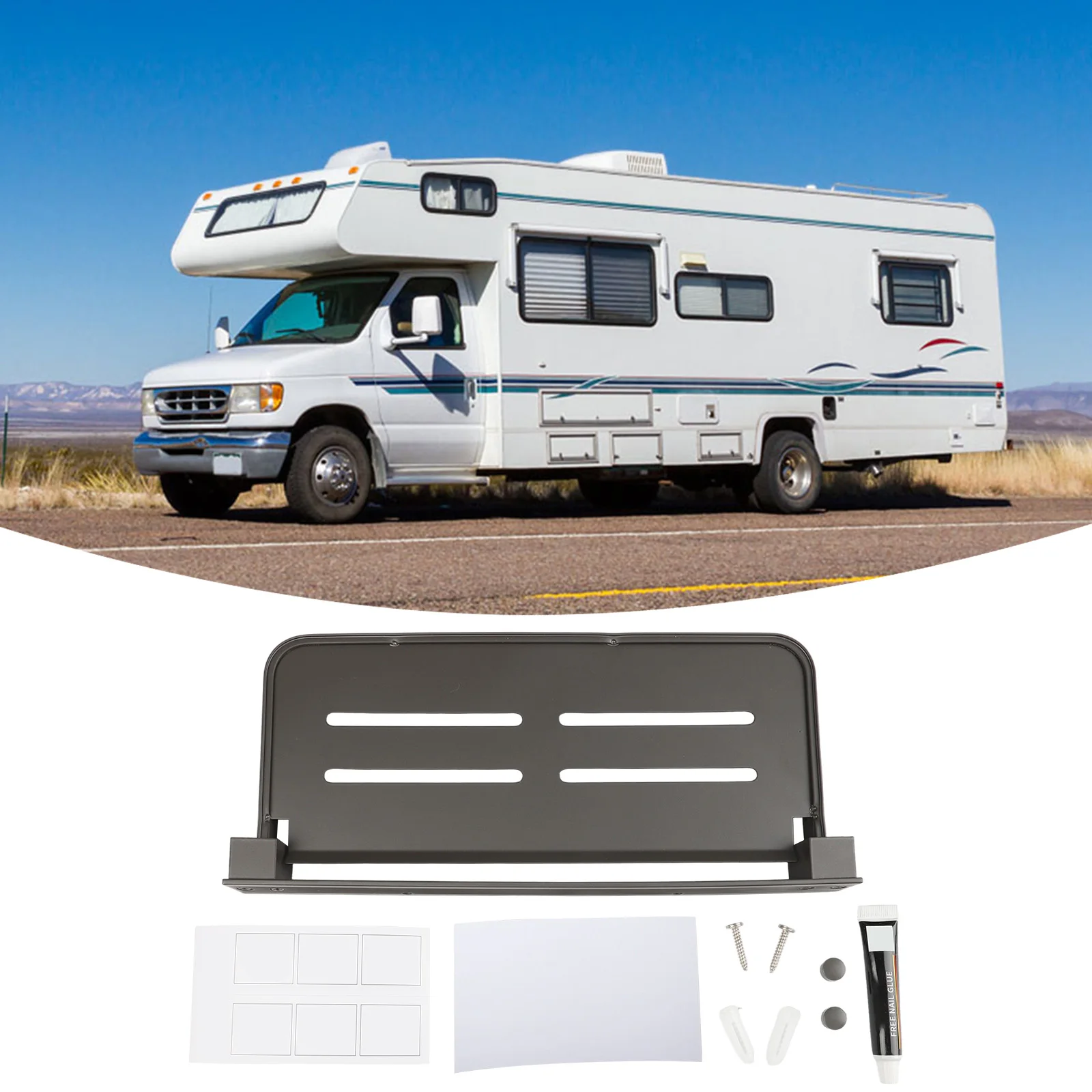 

Компактный органайзер для автофургонов, алюминиевый органайзер для хранения автофургонов, 30 решеток, грузоподъемность, улучшенное пространство с использованием предметов первой необходимости в ванной комнате