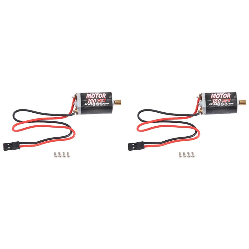 【خصم 58%】 محرك مصقول 2X 180 مع ترس من الفولاذ المقاوم للصدأ لترقية 1/18 RC Crawler TRX4M، 70T