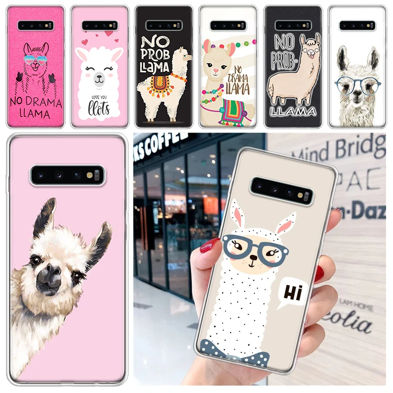 Lama Llama Alpacas Soft Phone Case for Samsung Galaxy S24 S23 S22 S21 Ultra S20 FE S10 Plus S10E S9 S8 + Fundas Cover Capa