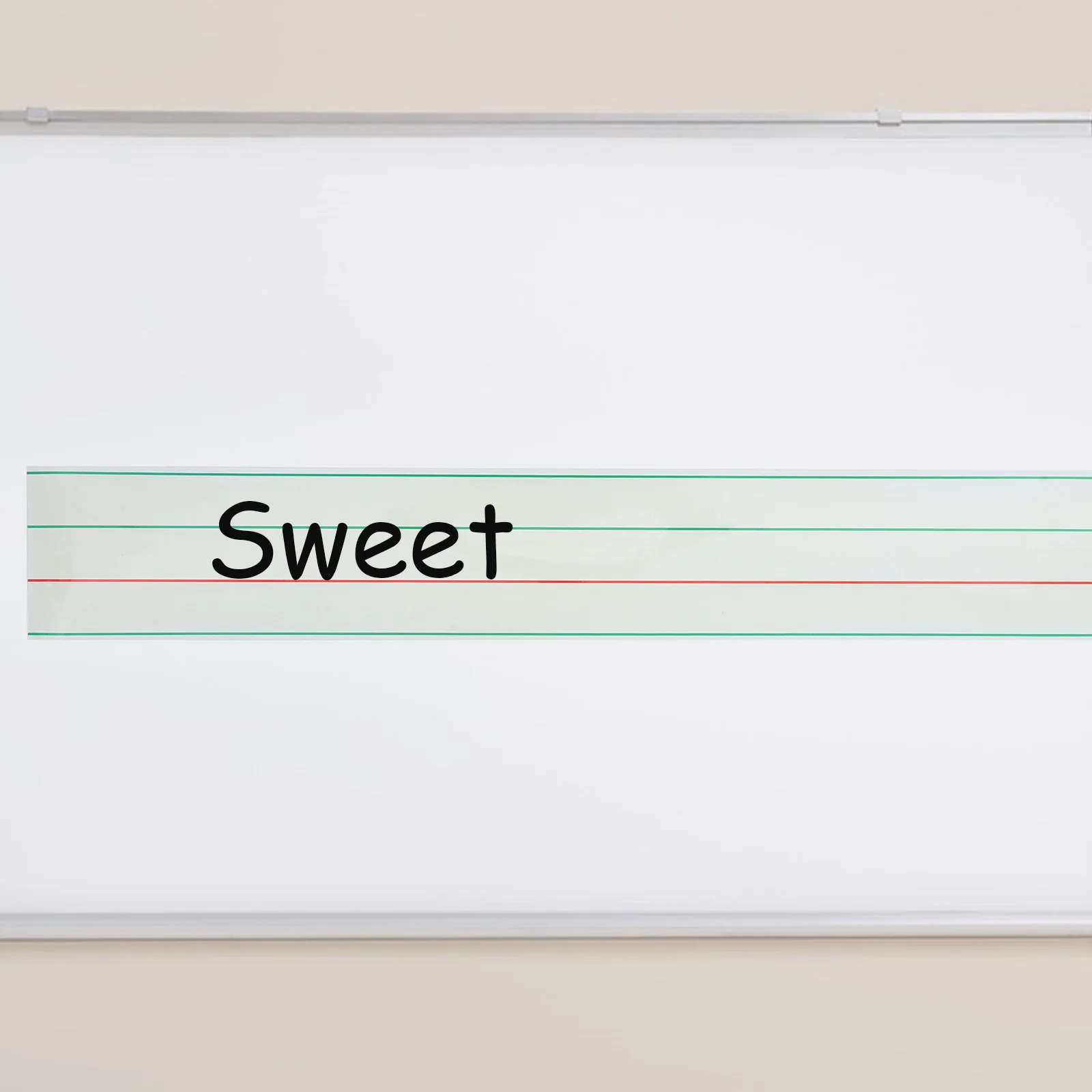 

Magnetic Red Four-Line Three-Grid Whiteboard Sticker for Early Learners Handwriting Practice Classroom Fridge Use