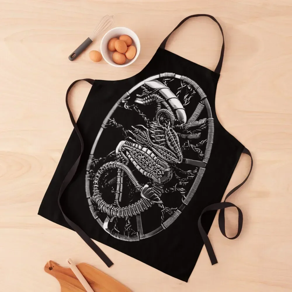 

IMNIUM alien xenomorph Apron work gowns for women cleaning for home useful pieces Kitchen Apras For Women Apron