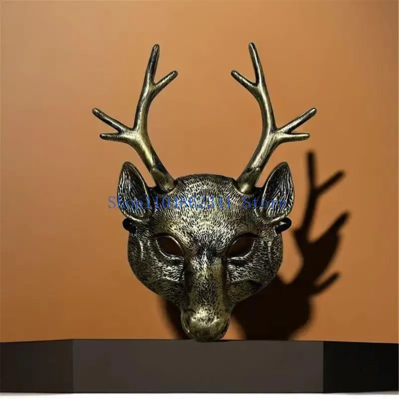 5asd 사슴 머리 마스크 할로윈 사슴 의상 어린이를위한 성인 축제 파티 코스프레