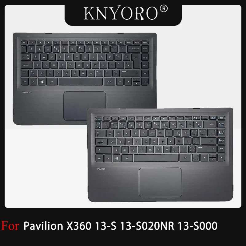 

New UK/US Keyboard For Pavilion X360 13-S 13-S020NR 13-S000 Laptop Palmrest Cover Case With Touchpad English Keyboard 809829-001