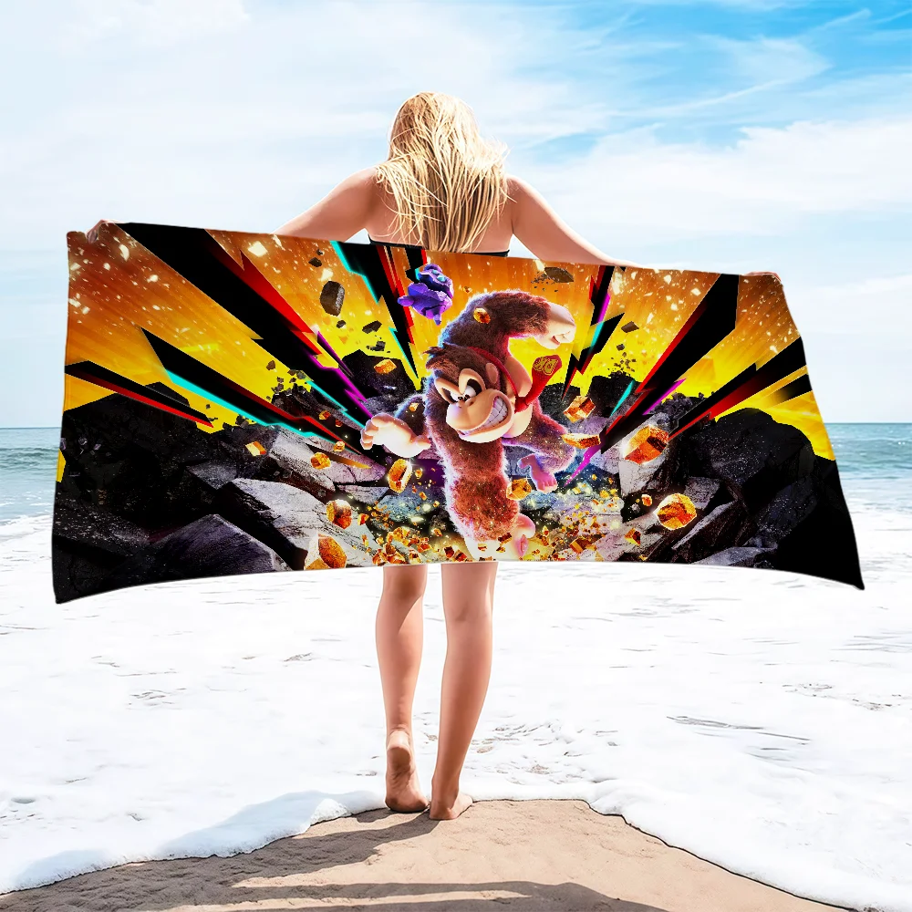 funny cartoon game monkey D-Donkey Kong B-Bananza Soft Quick Dry Beach Towels Gift Travel Gym bathing Spa Camp sport Pool Towel