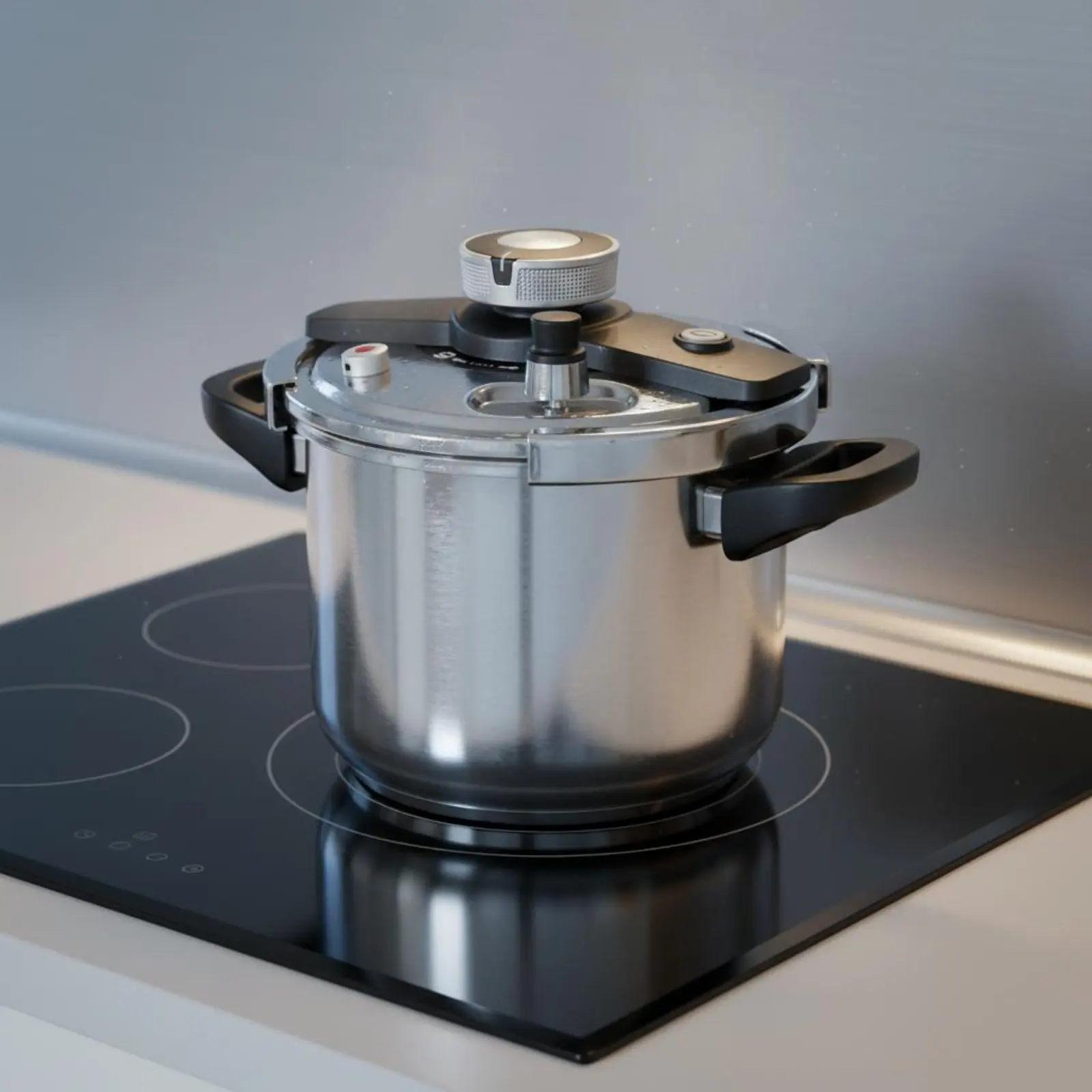 

6 L Pressure Pot Gas and Induction Compatible Stainless Steel Pressure Pot Cooking Pot De Presion Multiple Safety Features
