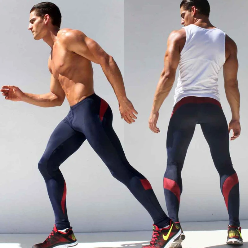 Men Open Crotch Leggings Fast Dry Sporty Breathable Casual Gym Fitness Full-Length Pants Daily Sport Tights Crotchless Bottoms