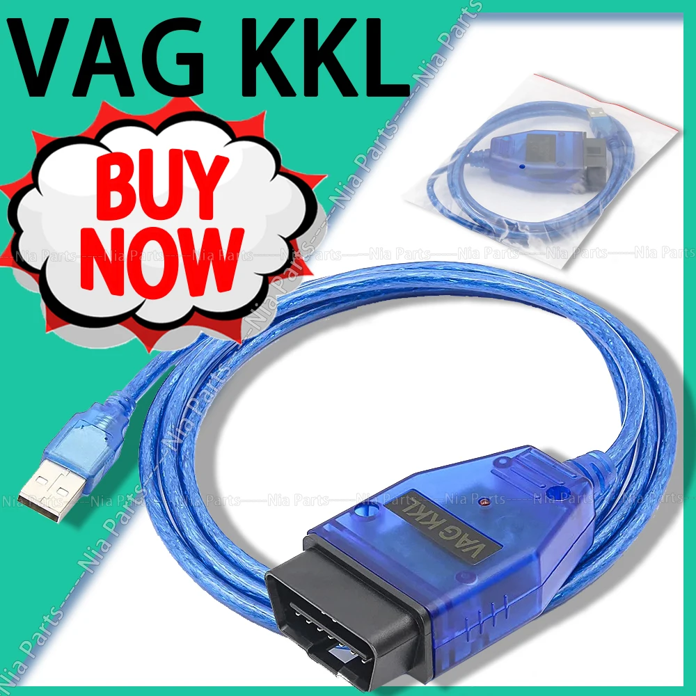 409 For VAG KKL OBD2 Car Diagnostic Tool VAG-COM 409 USB Connector VAG409 Scanner Interface for VW Audi Seat ECU Scan Tool Auto