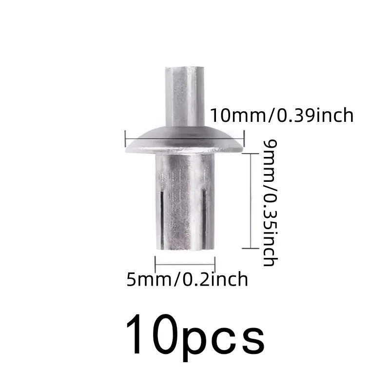 Rust Resistant Metal Metal Drive Fasteners, 10 pcs 5*9mm, Machinery Fastening, Multipurpose, Versatile, Practical