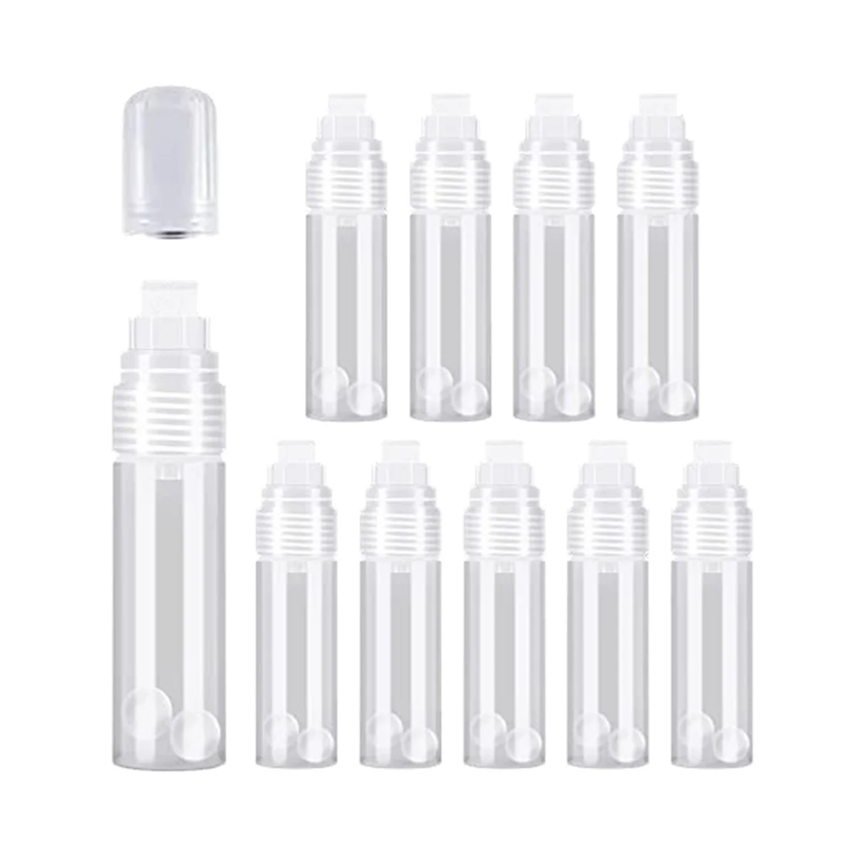 Marcadores de Tinta Acrílica Recarregáveis Vazios Claros Brancos Canetas para Pintura Rupestre Madeira 10 Pack 15 mm