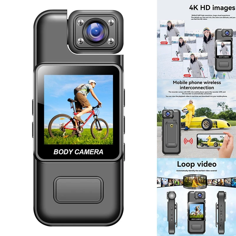 

Wifi Mini Camera 4K HD Digital Video Recorder 180° Rotatable Lens Portable Action Camera Recorder 32G