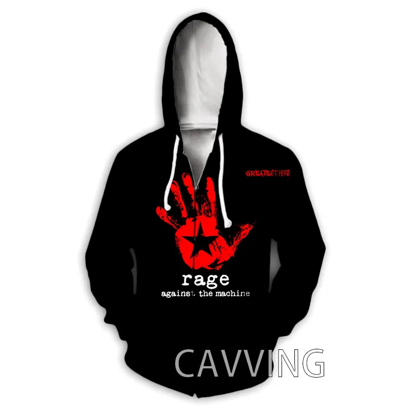 CAVVING  3D Printed  Rage Against The Machine  Zipper Hoodies Zip Hooded Sweatshirt Harajuku Hoodie Sweatshirt for Men/women