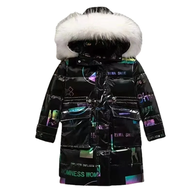 Winter Jacket Kids Girl Cotton Coat Fashion Thick Warm Teenage Outfit Children Hooded Outerwear for Parkas 7 8 9 10 12 14 Years