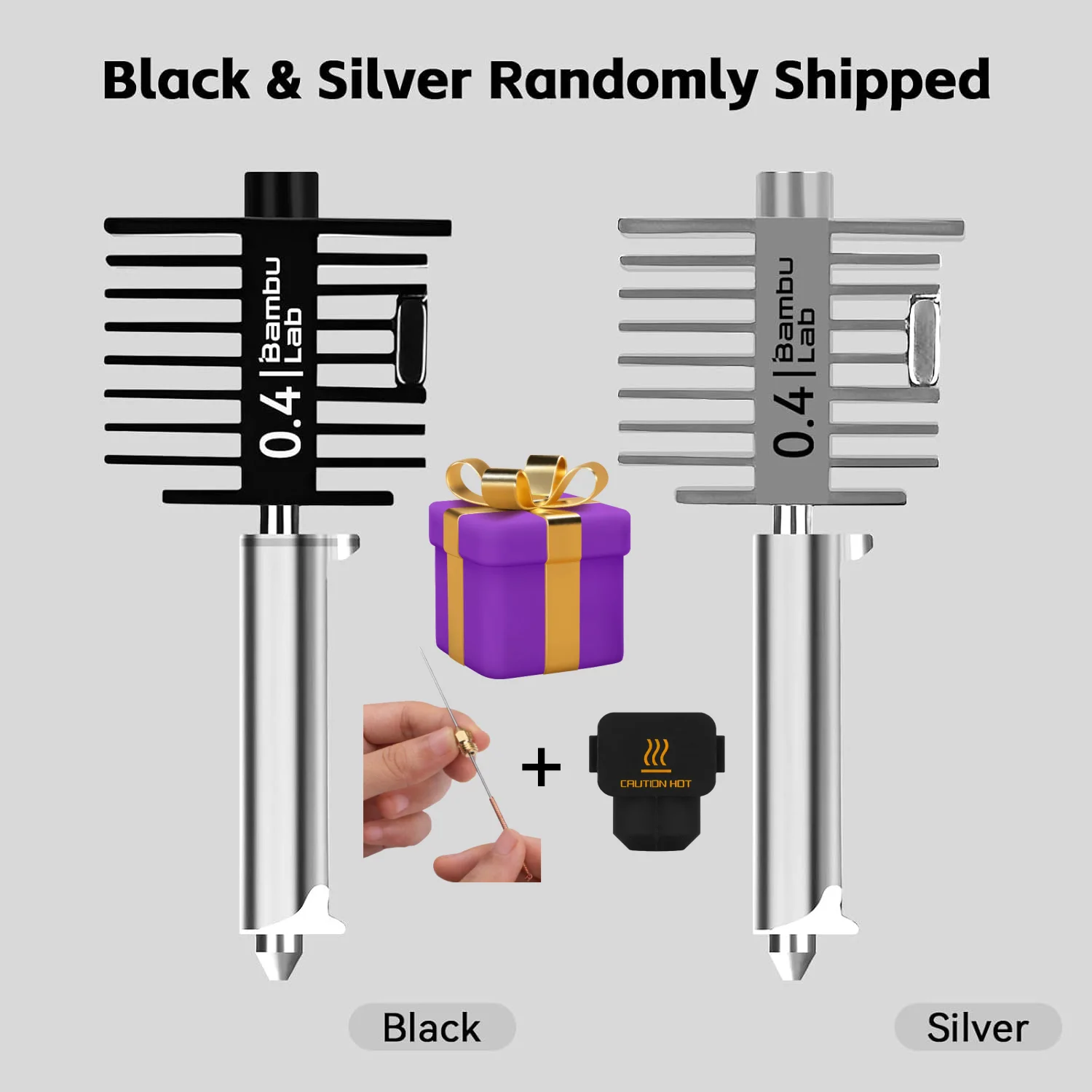 Bambu Lab Original 0.4MM A1 mini Nozzle Assembly Hotend Kit 0.2MM Stainless Steel 0.6 0.8MM Hardened steel A1 series 3D Parts