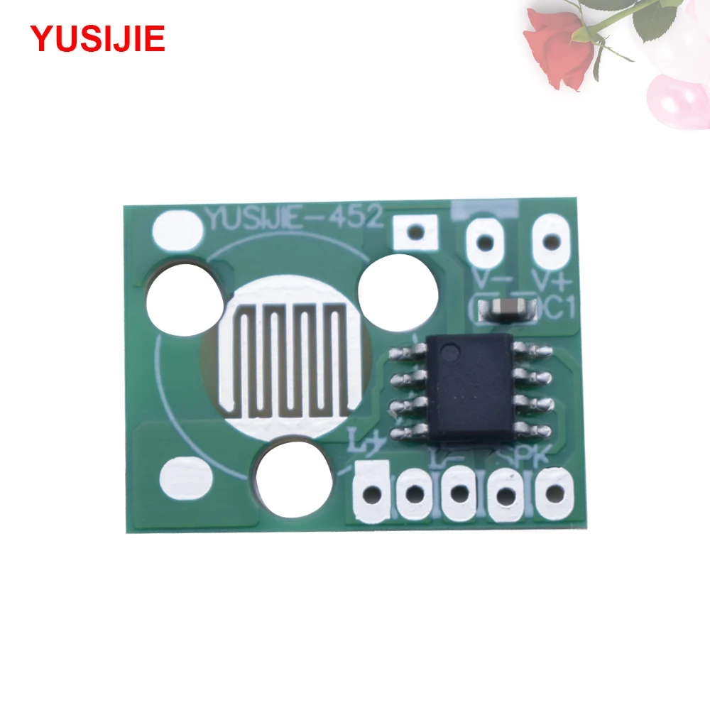 YSJ-452 DIY plush toy module meow cat sound PCB with LED flash animal sound chip