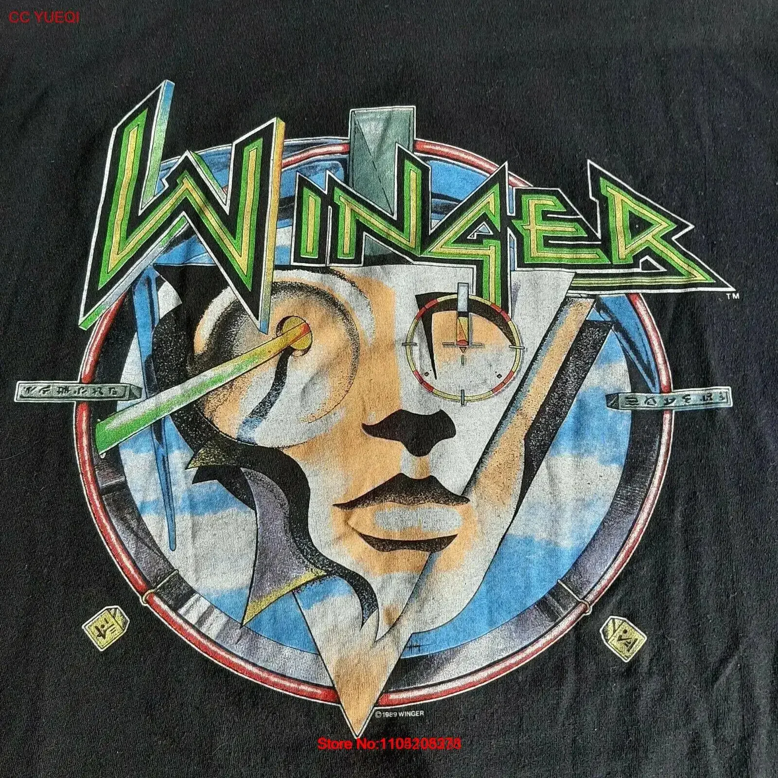 Winger World Tour 1990 1991 Concert Black Men S 234XL T shirt FN336 vintage Washed Breathable graphic Soft streetwear Stylish