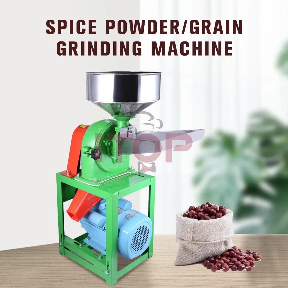 Chilli Grinding Machine 220V Grain Crusher 40-60kg/h  Wheat Milling Machine Herb Cocoa Bean Grinder