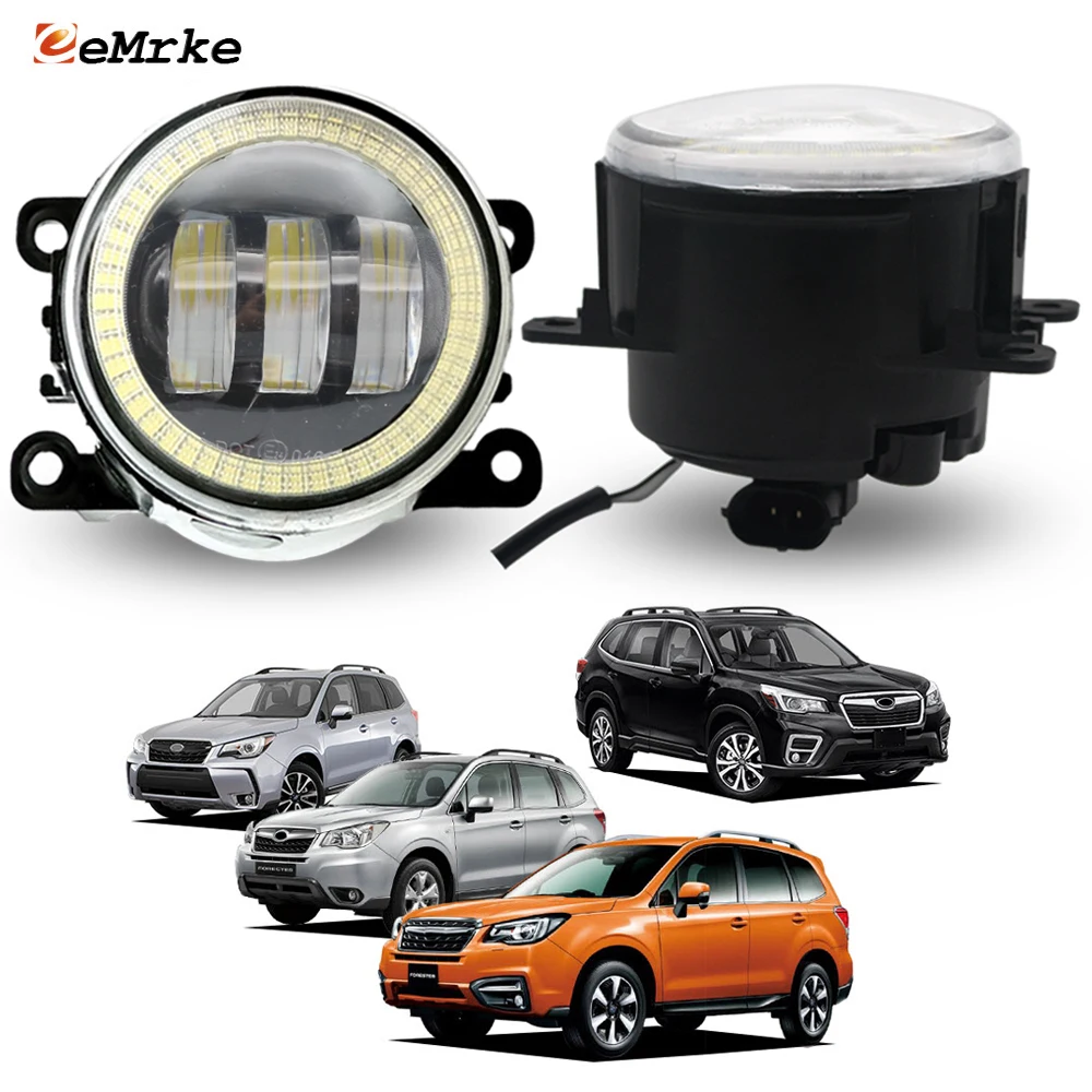 For Subaru Forester IV S13 2012 2013 2014 2015 2016 2017 2018 2019 2020 Led Fog Lights Assy Angel Eyes DRL Daytime Running Lamp