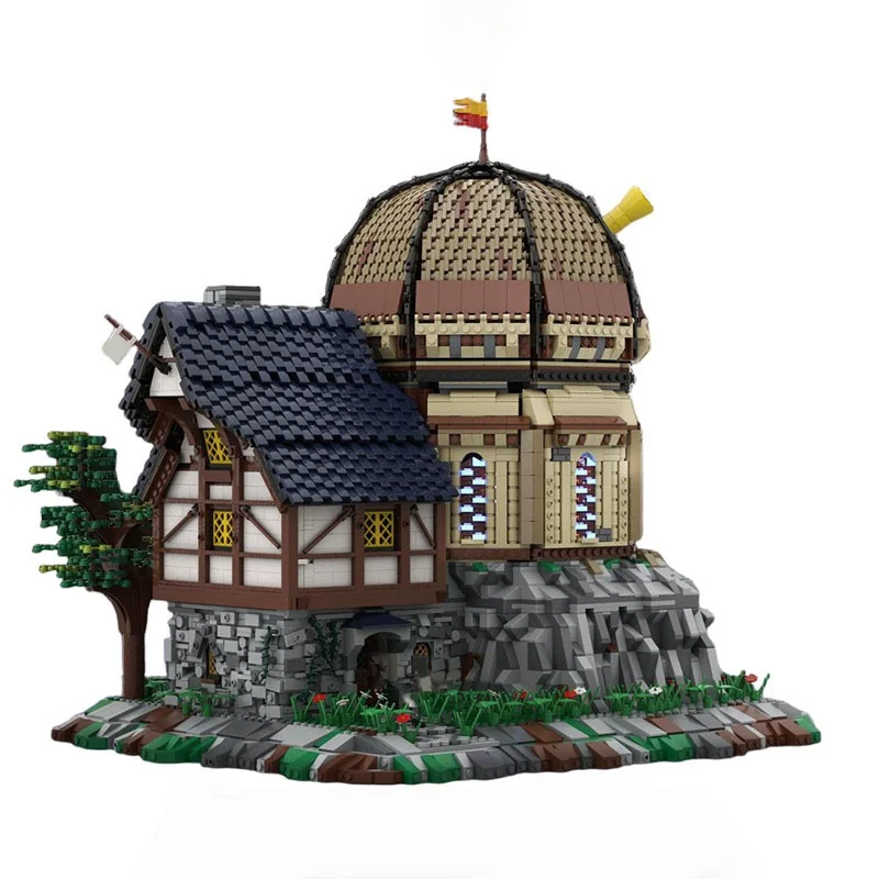 8797 قطعة MOC وحدات مرصد القرون الوسطى قلعة نموذج بناء لعبة كتل تجميع لتقوم بها بنفسك الطوب الإبداعي هدايا عيد الميلاد عيد الميلاد #3
