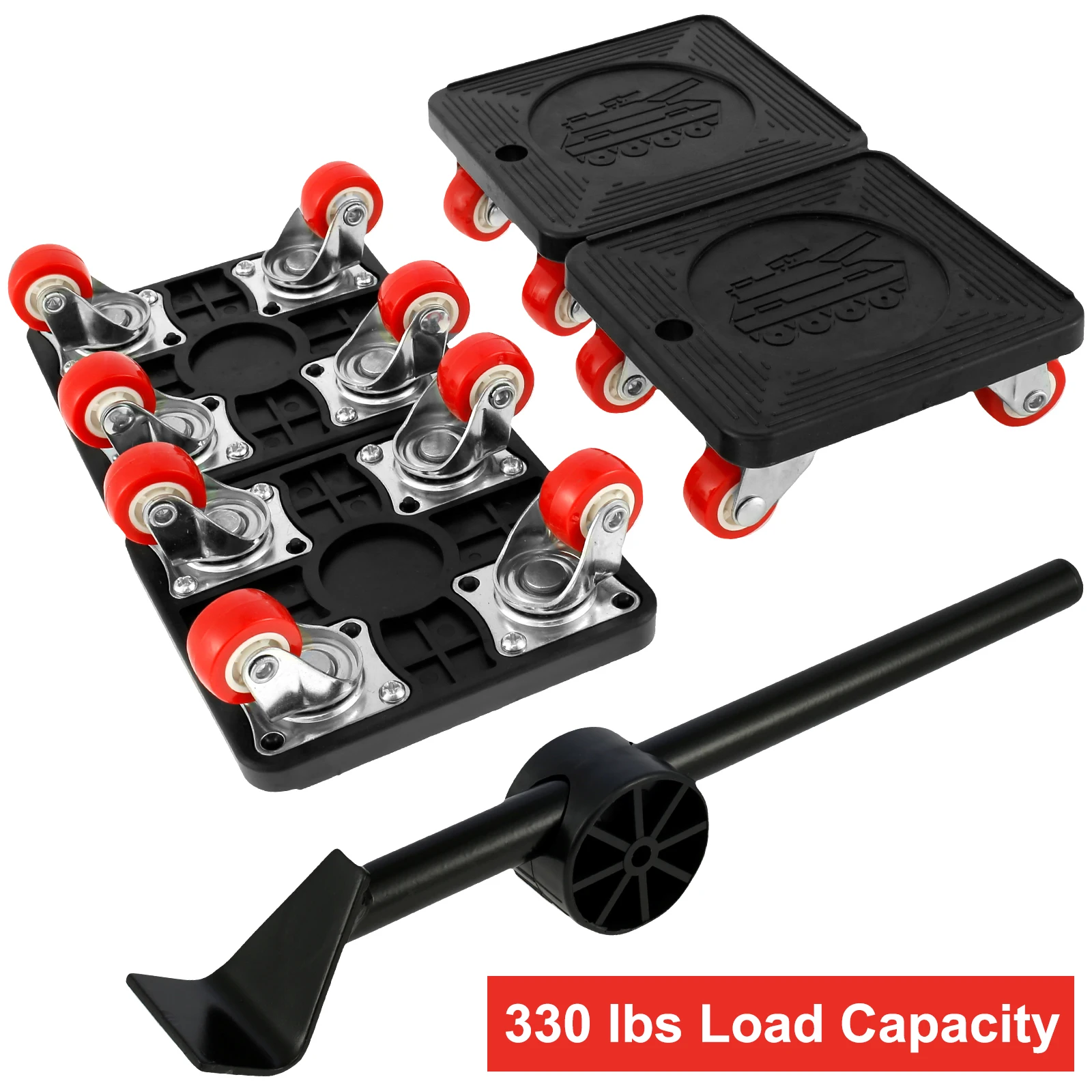 

Heavy furniture lifting and moving tool kit, equipped with 4 wheels, 330 pounds, 360 ° rotating furniture moving cart