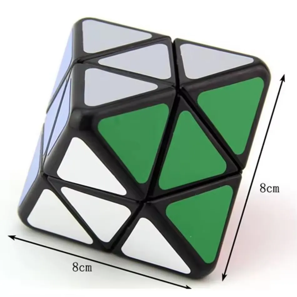 Lanlan 4-assige octaëdrische magische kubus Zwart 4-assige vreemde vorm Speciale Cubo Magico-puzzel Cubo Magico-speelgoedcadeaus voor kinderen