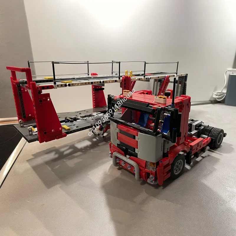 1680pcs MOC Semi Trailer Car Transporter C Model Building Christmas Gift Blocks Architecture Creative Toy Idea Kids Birthday