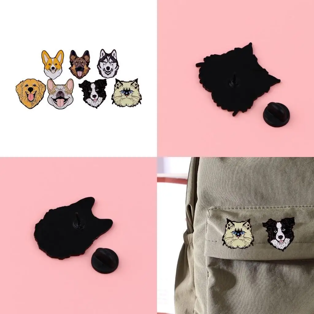 

Sturdy Alloy Dog Badges Brooch Pin For Individualized And