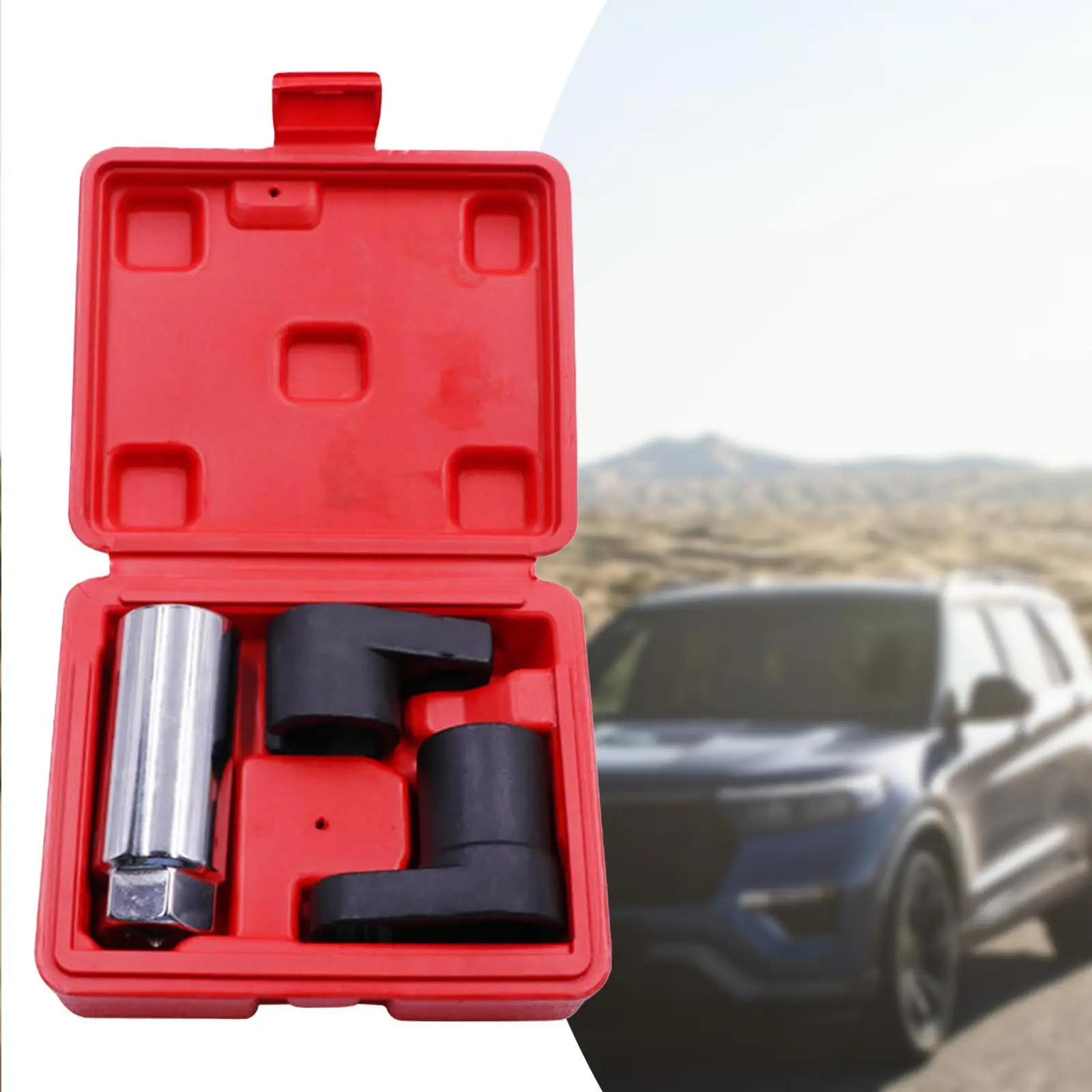 

3x Generic Oxygen Sensor Socket Removal Tool Wrench Installer Tool with Storage Box for Garage Vehicles Cars Repairing Trucks