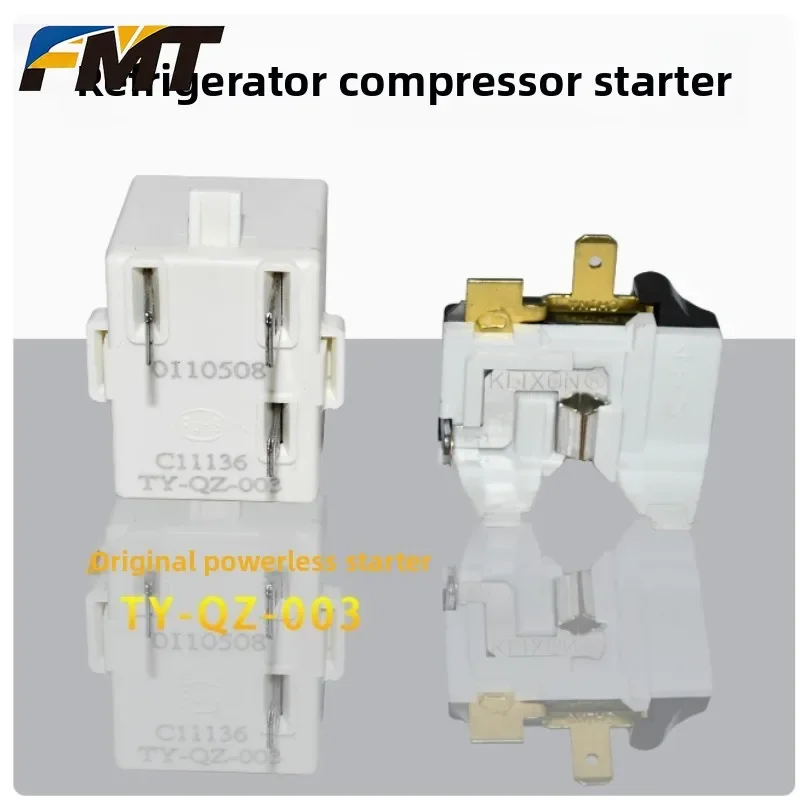 2PCS Refrigerator compressor PTC starter TY-QZ-003 overload thermal protection relay