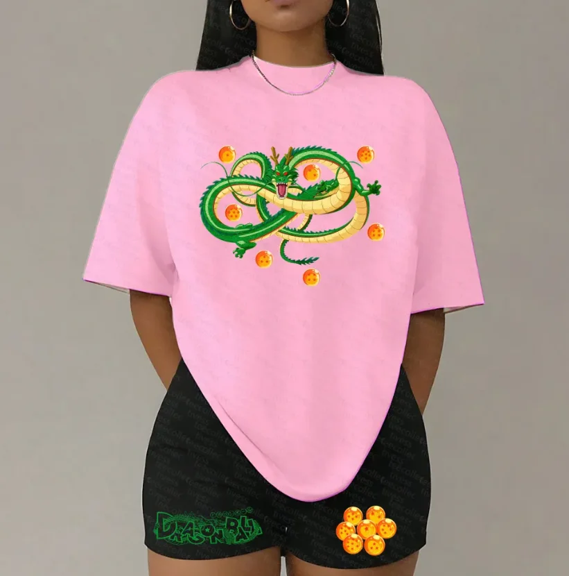 Dragon Ball T-shirt Women's Printed T-shirt Anime Street Pure Cotton Comfortable Gym T-shirt view 3