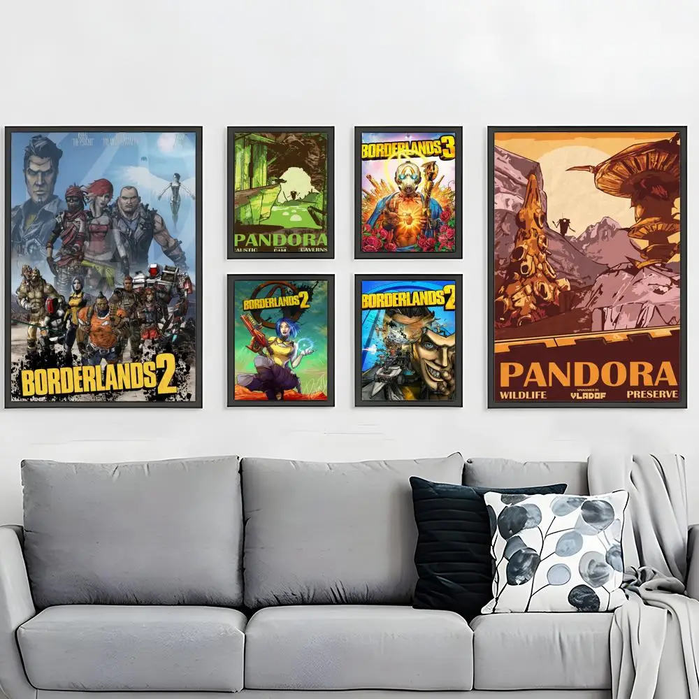 Looter Game Borderlands Poster HD Waterproof Self-Adhesive Wall Art – Multi-Scene Use, Top Gift Pick