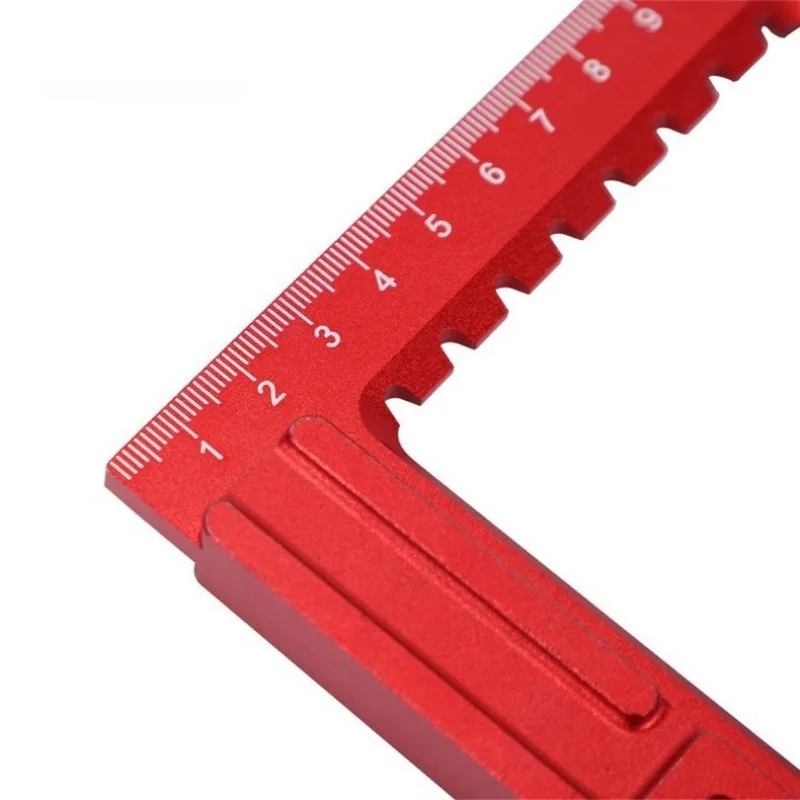 Convenient Scribing Triangle Ruler, Woodworking Measuring Tool Aluminum Alloy Triangle Plate, Right Angle Scribing Ruler