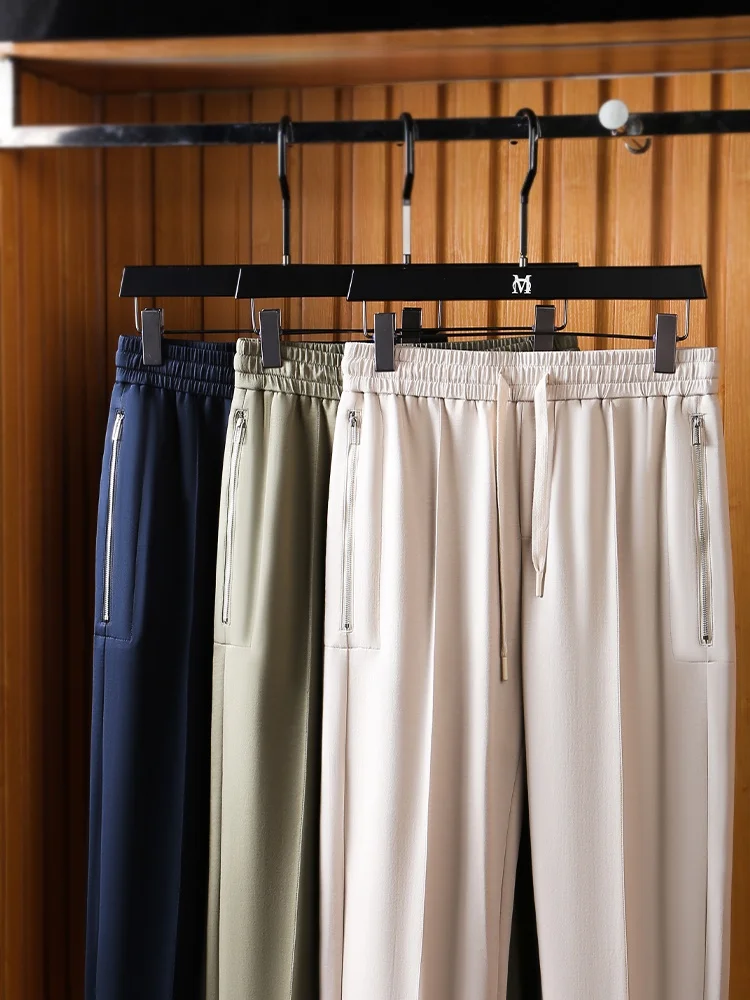 

Soft And Stable Hand-Made Men's Casual Pants Water Soft Cotton Loose Fit Straight Leg Breathable Summer Faion Urban Sle