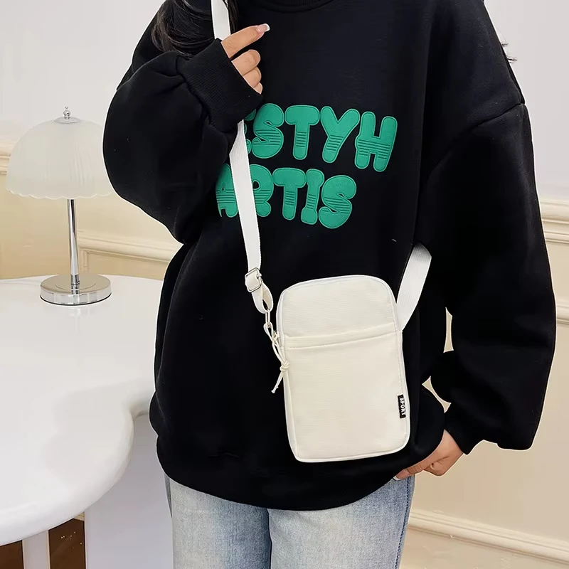 Bolso para teléfono móvil a la moda, bandolera para mujer, Mini bolso cruzado pequeño que combina con todo, monedero con cuello colgante, bolso Vertical