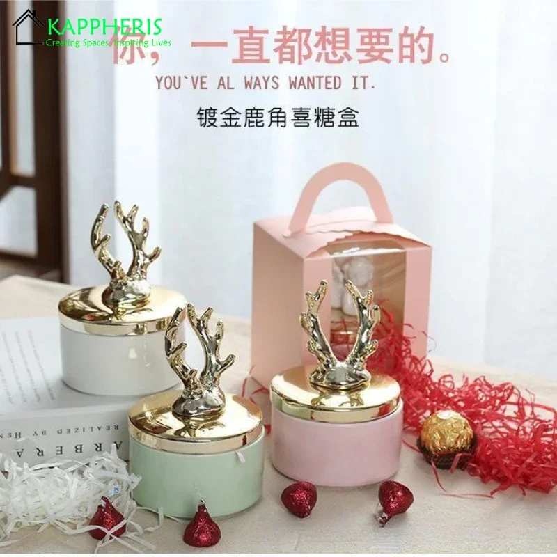 1PCS Empty Ceramic Jars for Candles Glass for Scented Candle Making Kit Wholesale Luxury Container Candy Container