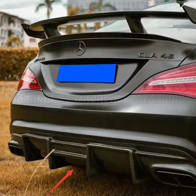 Real Carbon Fiber Rear Bumper Lip Diffuser For Mercedes Benz CLA Class W117 CLA200 CLA250 CLA260 CLA45 2013-2019 Car Styling