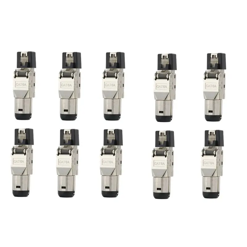 WORTHOWN-10PCS RJ45 Cat6a Connector For 22AWG-24AWG