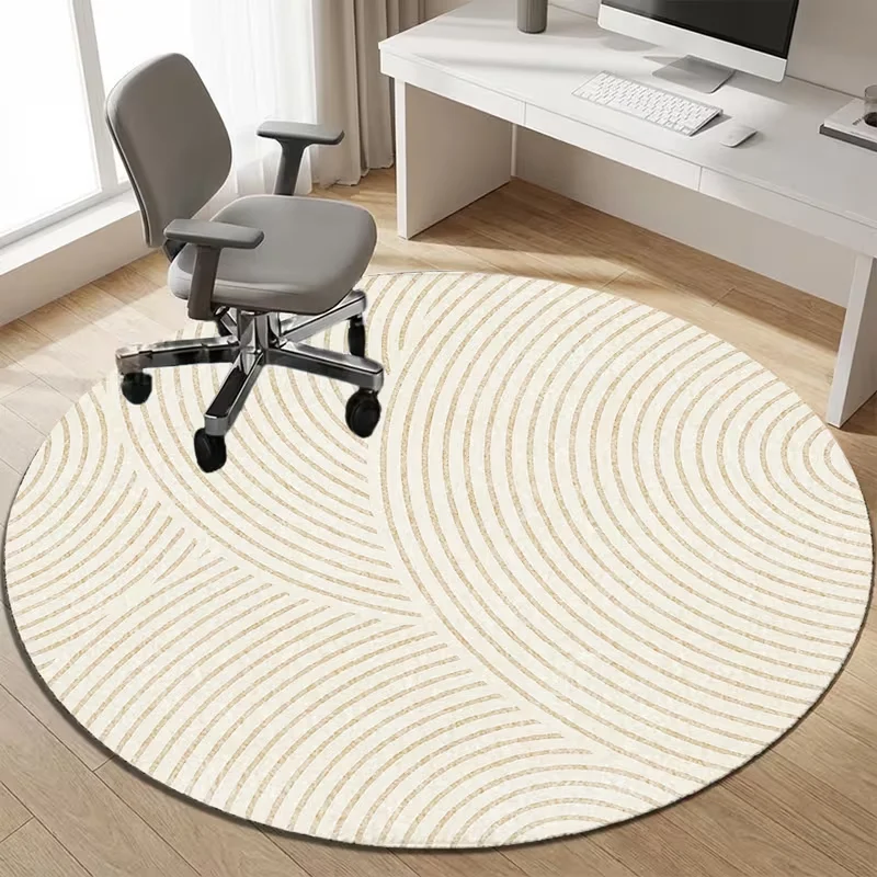 Karpet Bulat Abstrak Bergaris  - Wholesale Commercial Printing ulasan dan harga