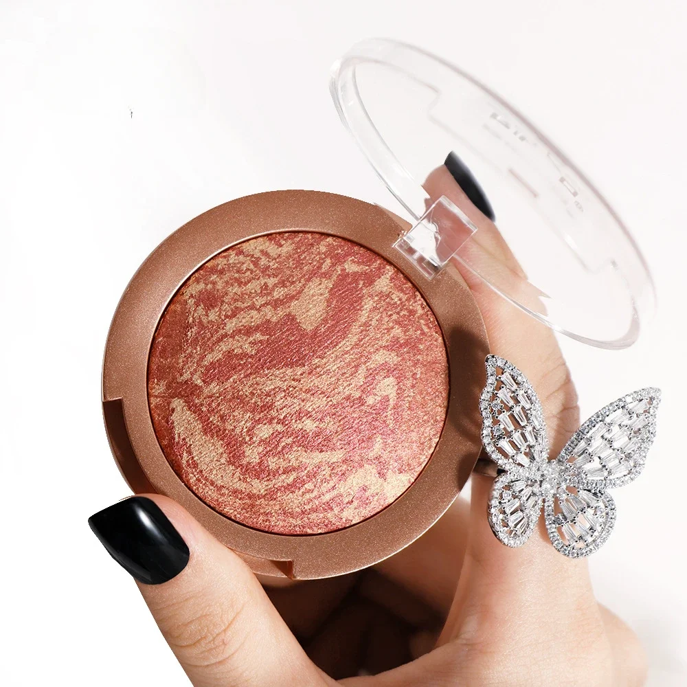 Baked Powder Blush High Gloss Nude Makeup Rouge Delicate Silky Easy To Color Natural Blush Matte Light Color